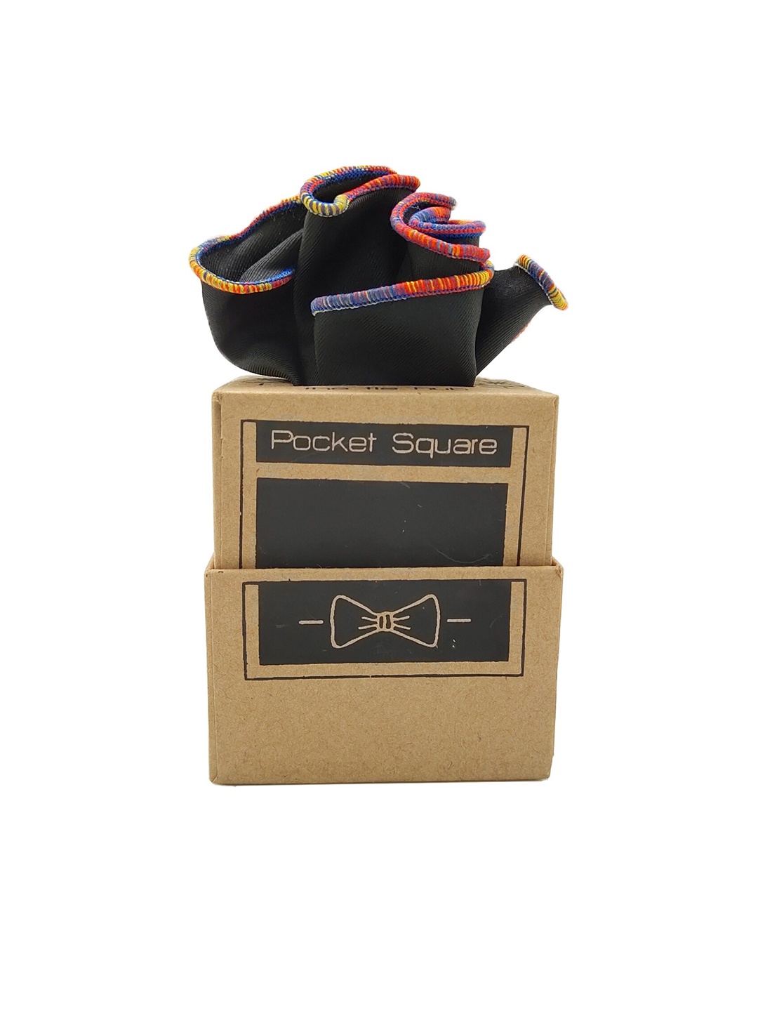

The Tie Hub Men Black Circular Pocket Square