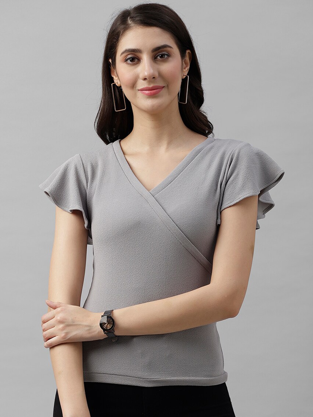 

Athena Women Grey Solid Top