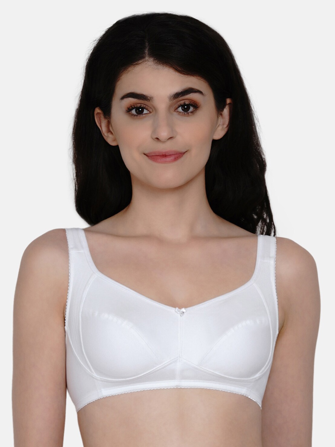 

Enamor White Non-Wired Non Padded High Coverage Balconette Bra A053