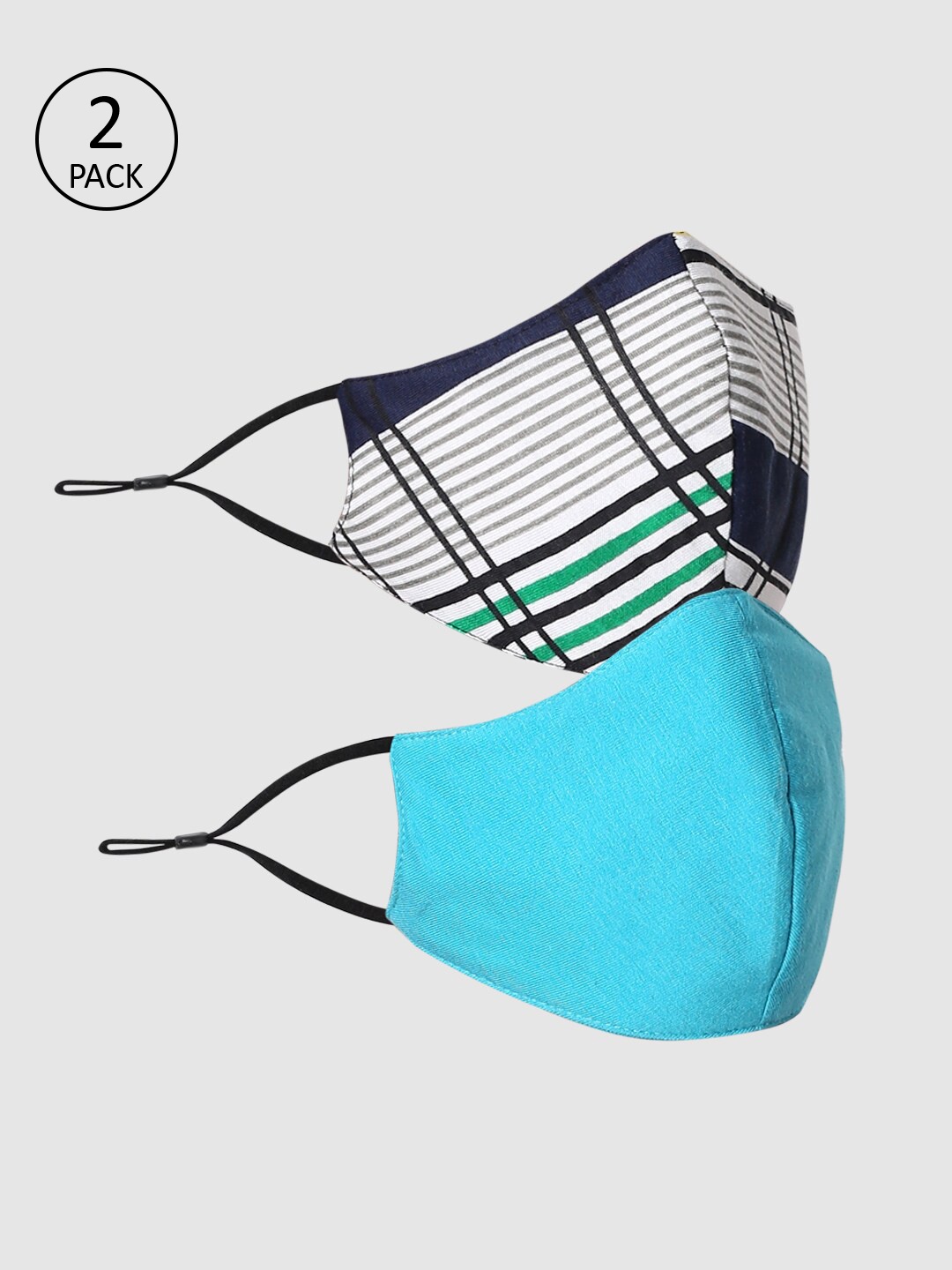 ONLY Women Blue Pack of 2 Reusable 3-Ply Cloth Mask