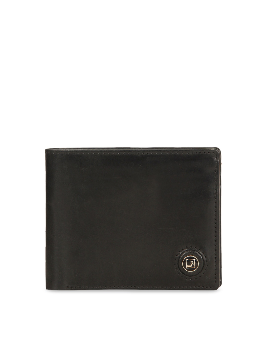 

Da Milano Men Black Solid Two Fold Wallet