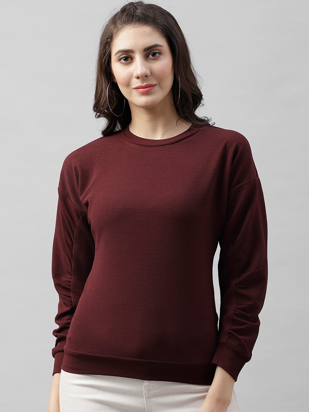 

Athena Women Burgundy Solid Top