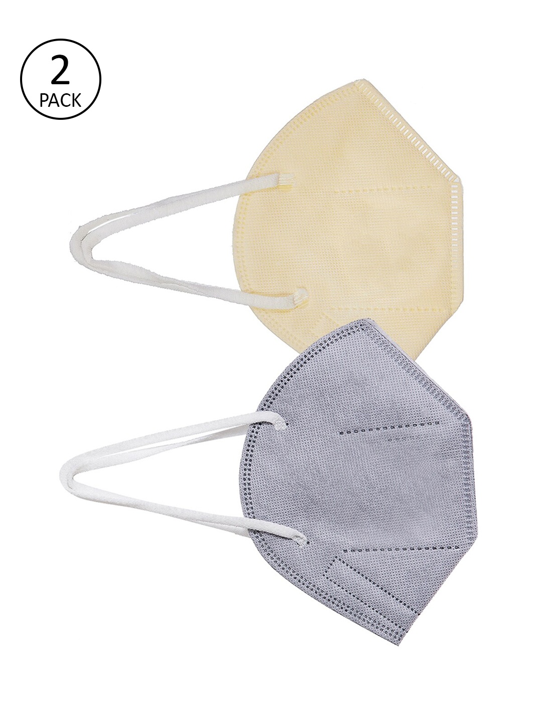 

Priyaasi Unisex Pack Of 2 Grey Reusable 5-Ply Protective Outdoor Mask