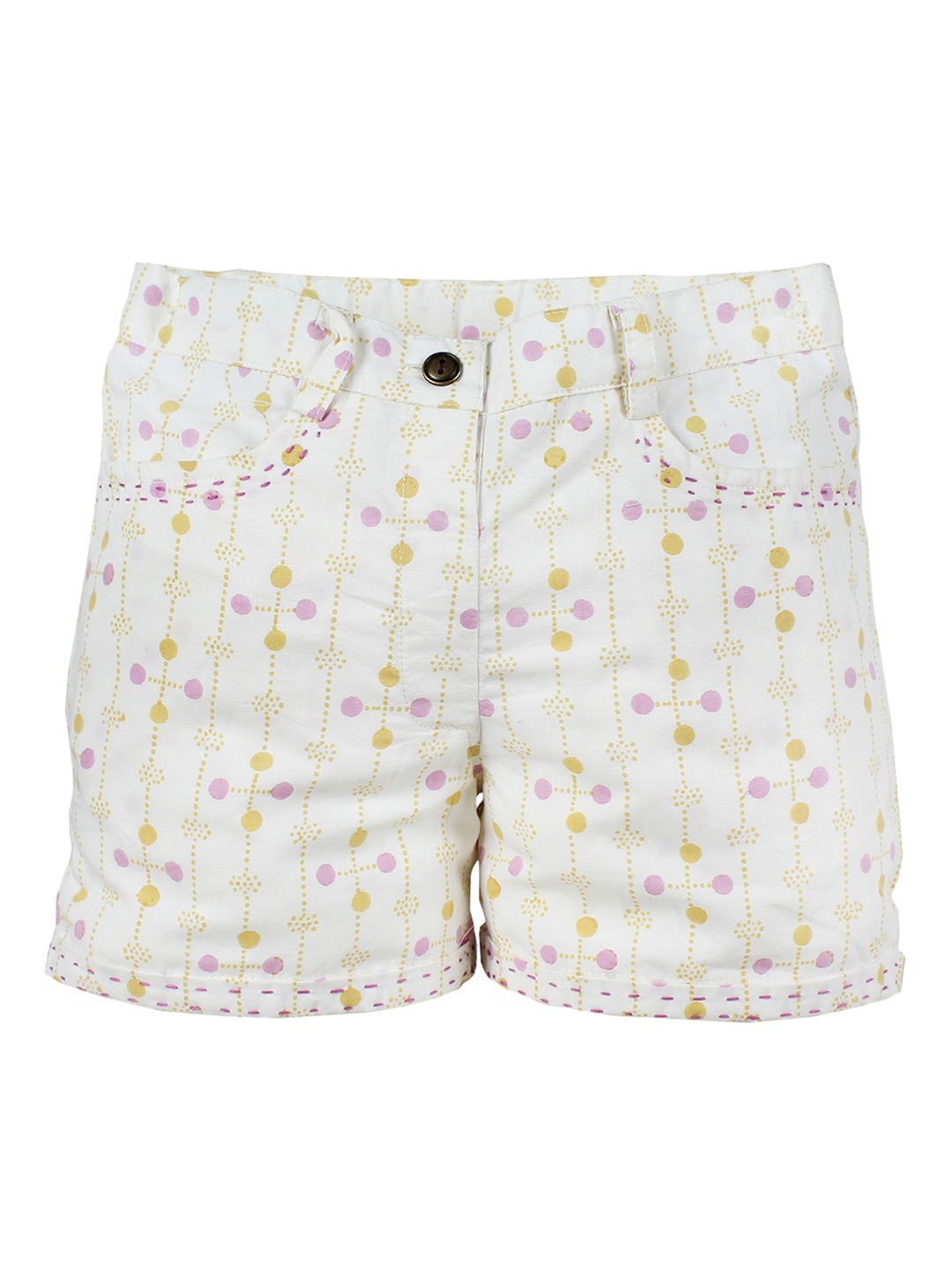 

My Little Lambs Girls Multicoloured Printed Regular Fit Shorts, Multi