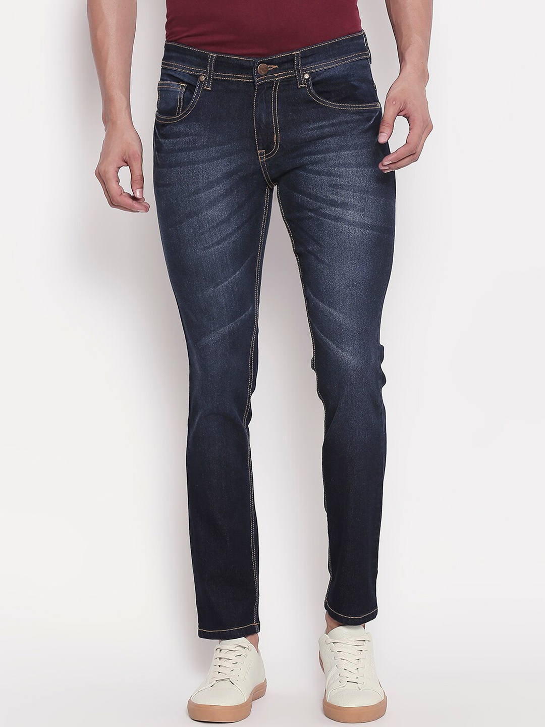 

High Star Men Blue Slim Fit Mid-Rise Clean Look Stretchable Jeans