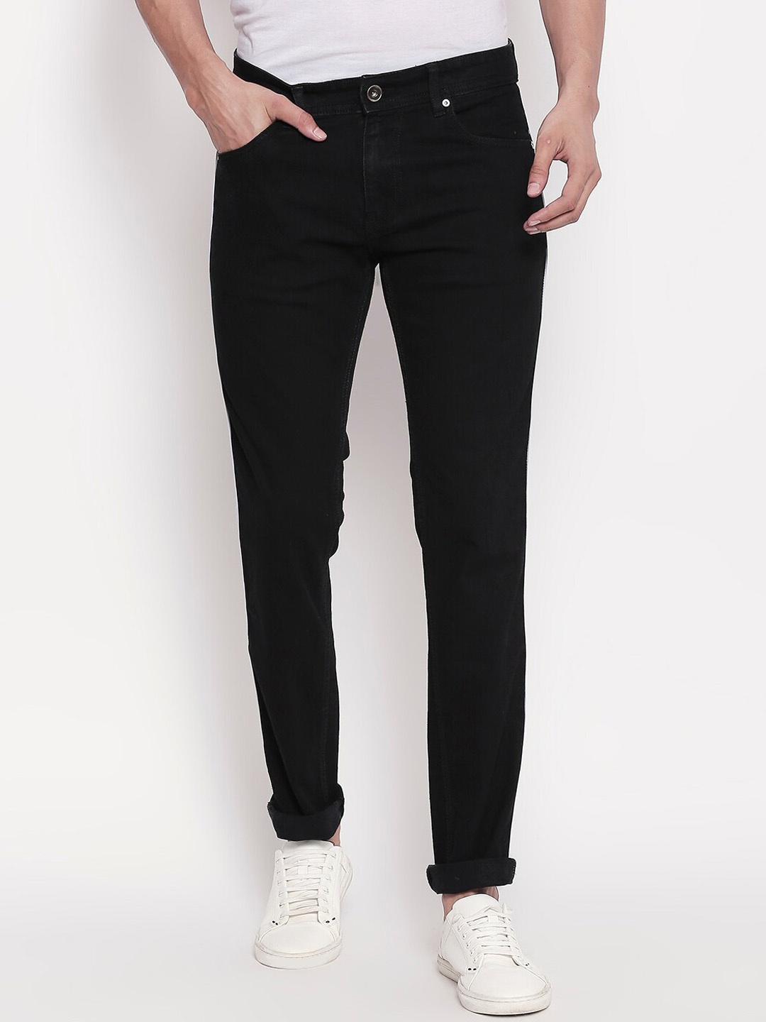

High Star Men Black Slim Fit Mid-Rise Clean Look Stretchable Jeans