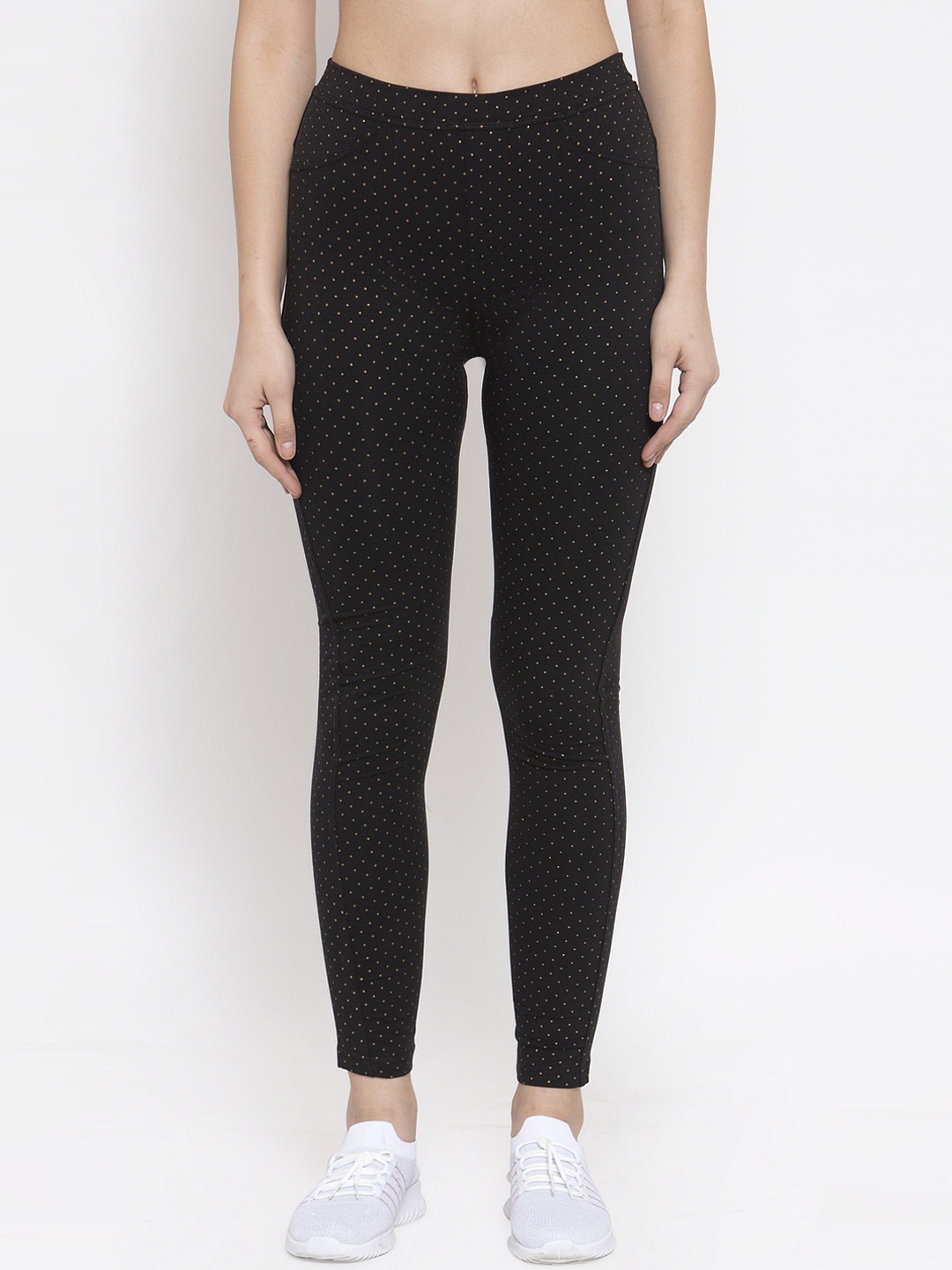 

KLOTTHE Women Black Printed Skinny-Fit Jeggings