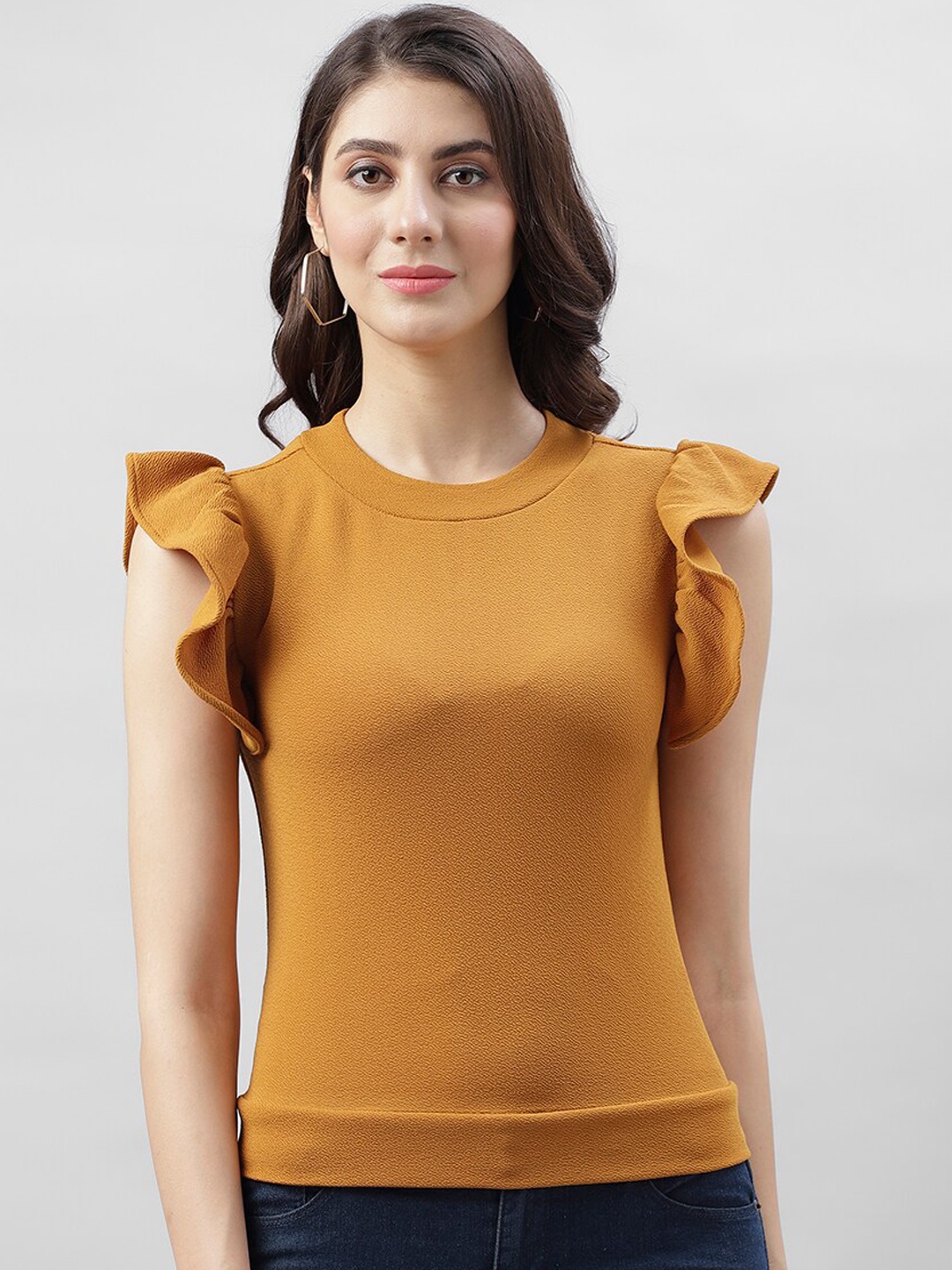 

Athena Women Mustard Solid Top