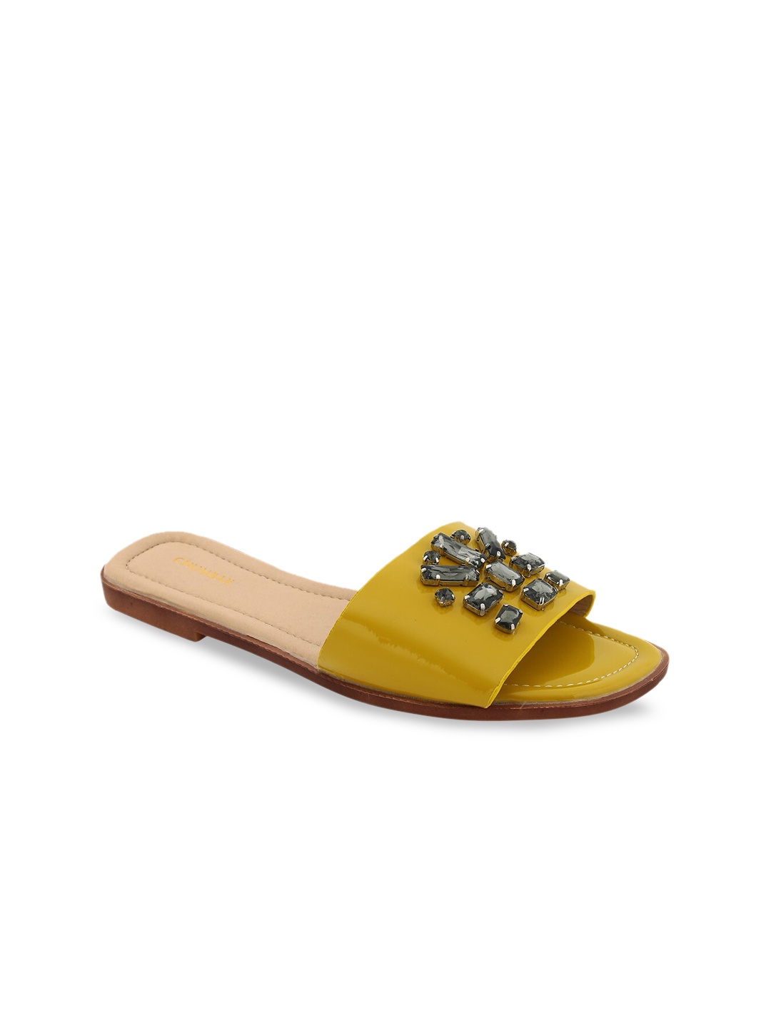 

Chumbak Women Yellow Embellished Open Toe Flats