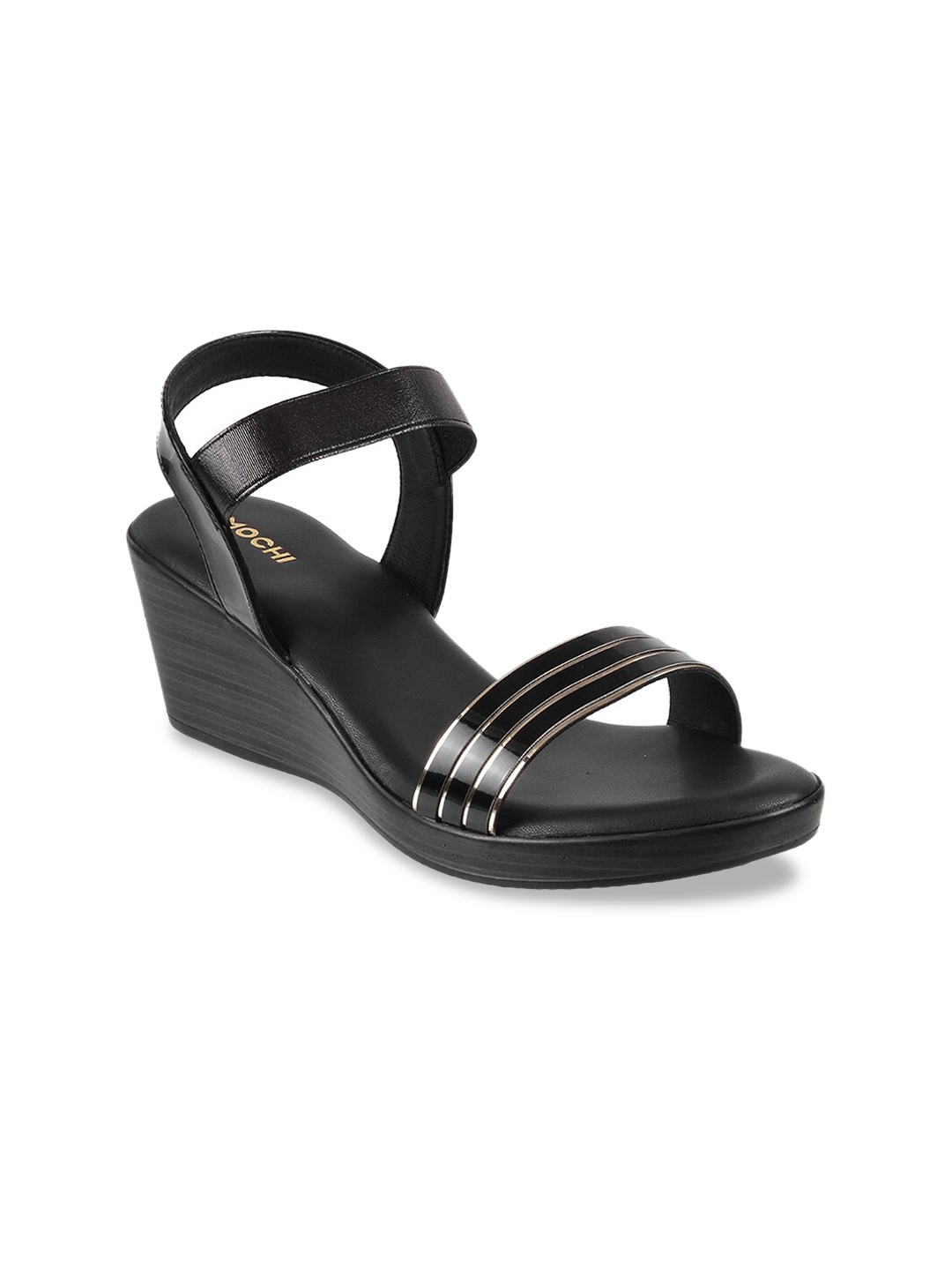 

Mochi Women Black Solid Sandals