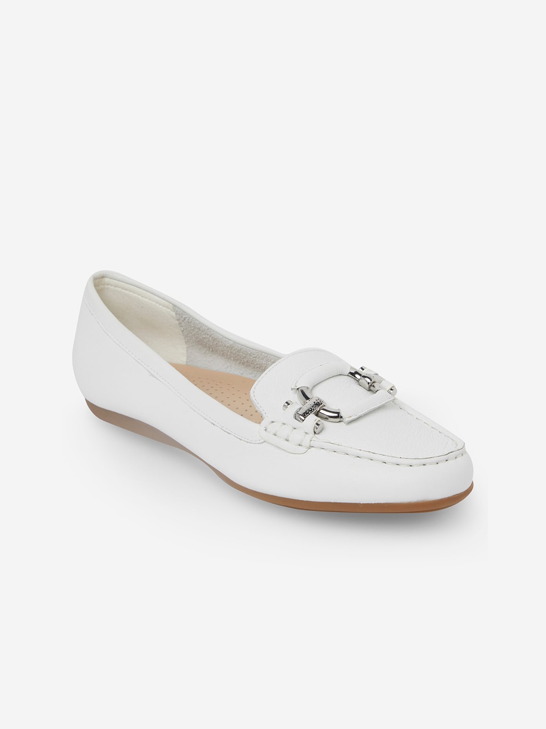 

ALDO Women Leather Loafers Casual Shoes, White