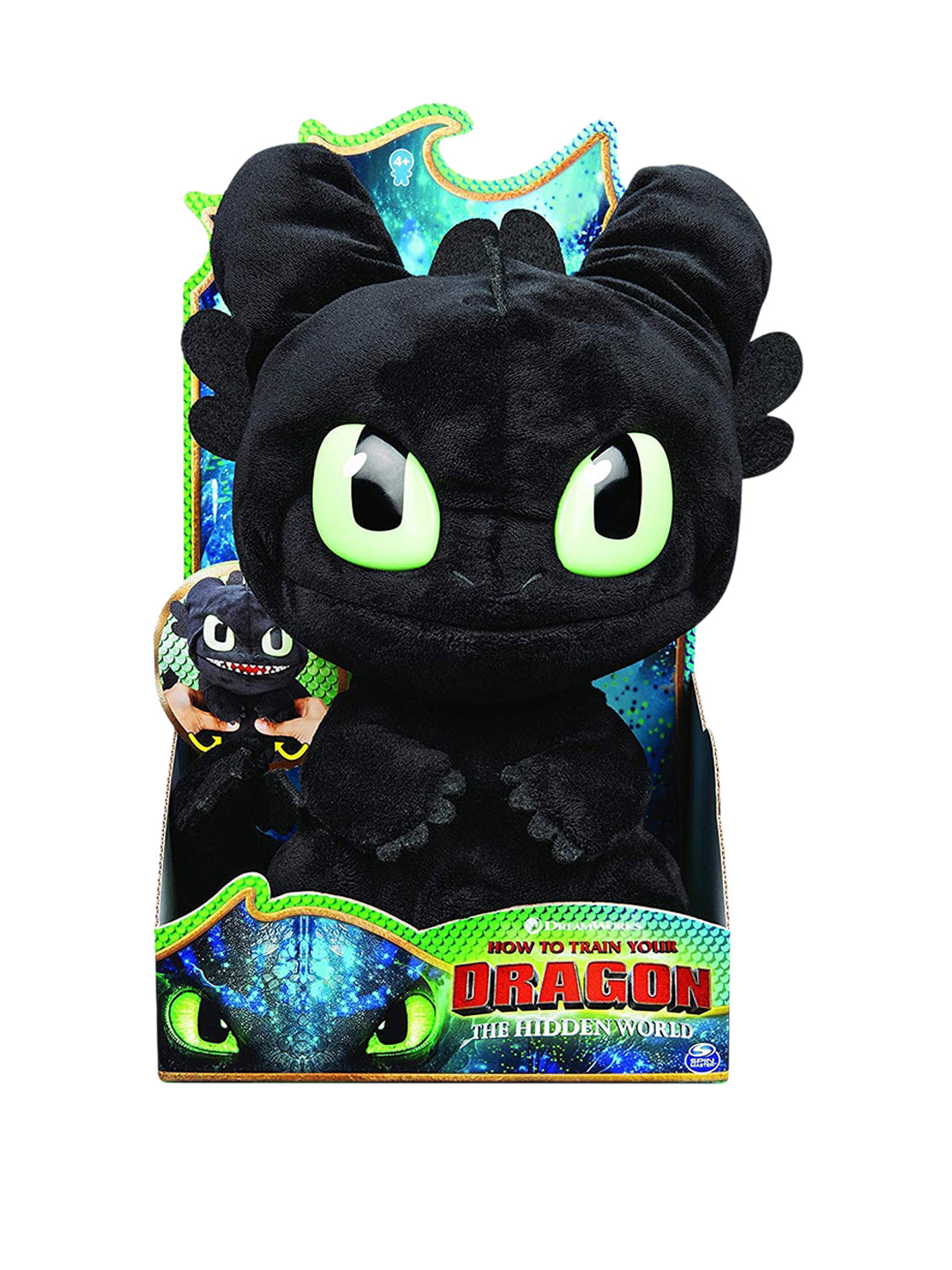 

HOW TO TRAIN YOUR DRAGON Kids Black & White Squeeze & Roar Toothless 11 Inch Dragon Toy