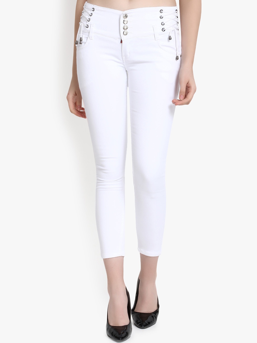 

Perfect Outlet Women White Skinny Fit High-Rise Clean Look Stretchable Jeans