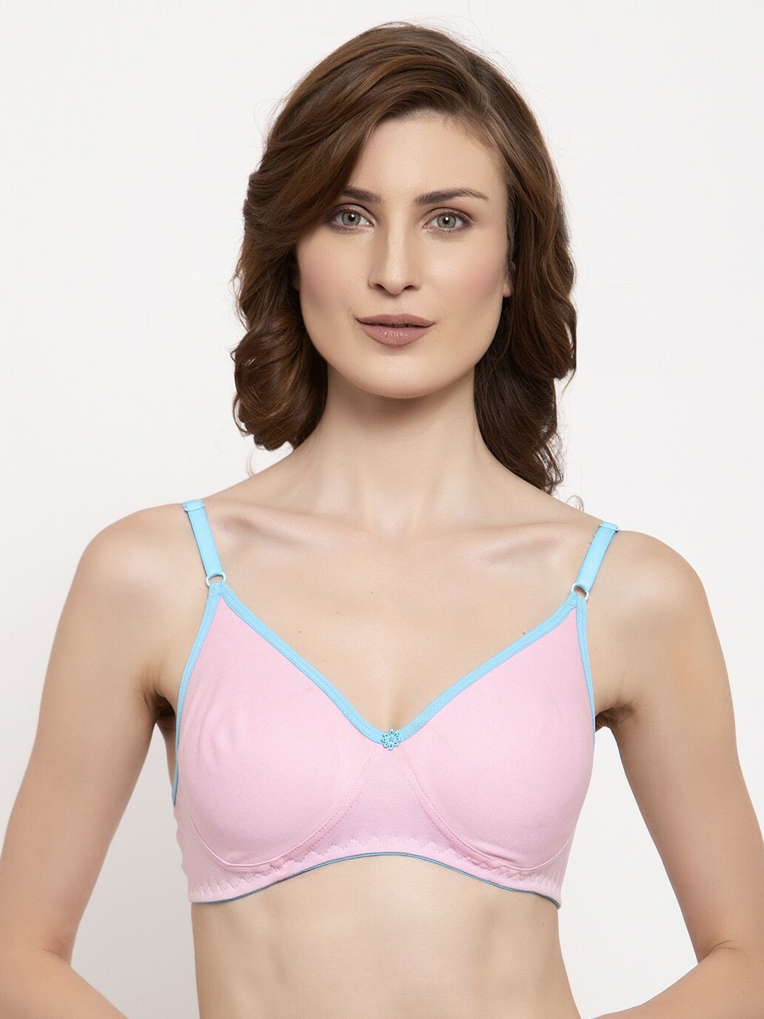 

Quttos Pink Solid Non-Wired Non Padded T-shirt Bra QT-BR-4009-PNK