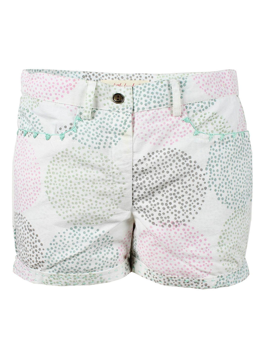 

My Little Lambs Girls Off-White Printed Regular Fit Regular Shorts