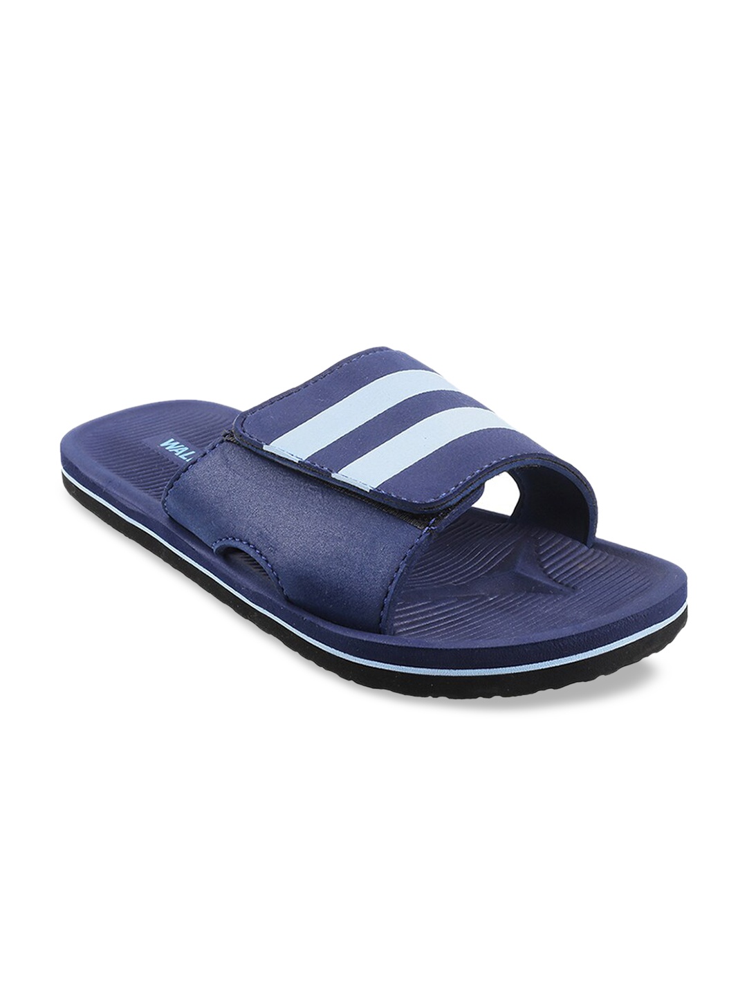 

WALKWAY by Metro Men Blue Striped Sliders