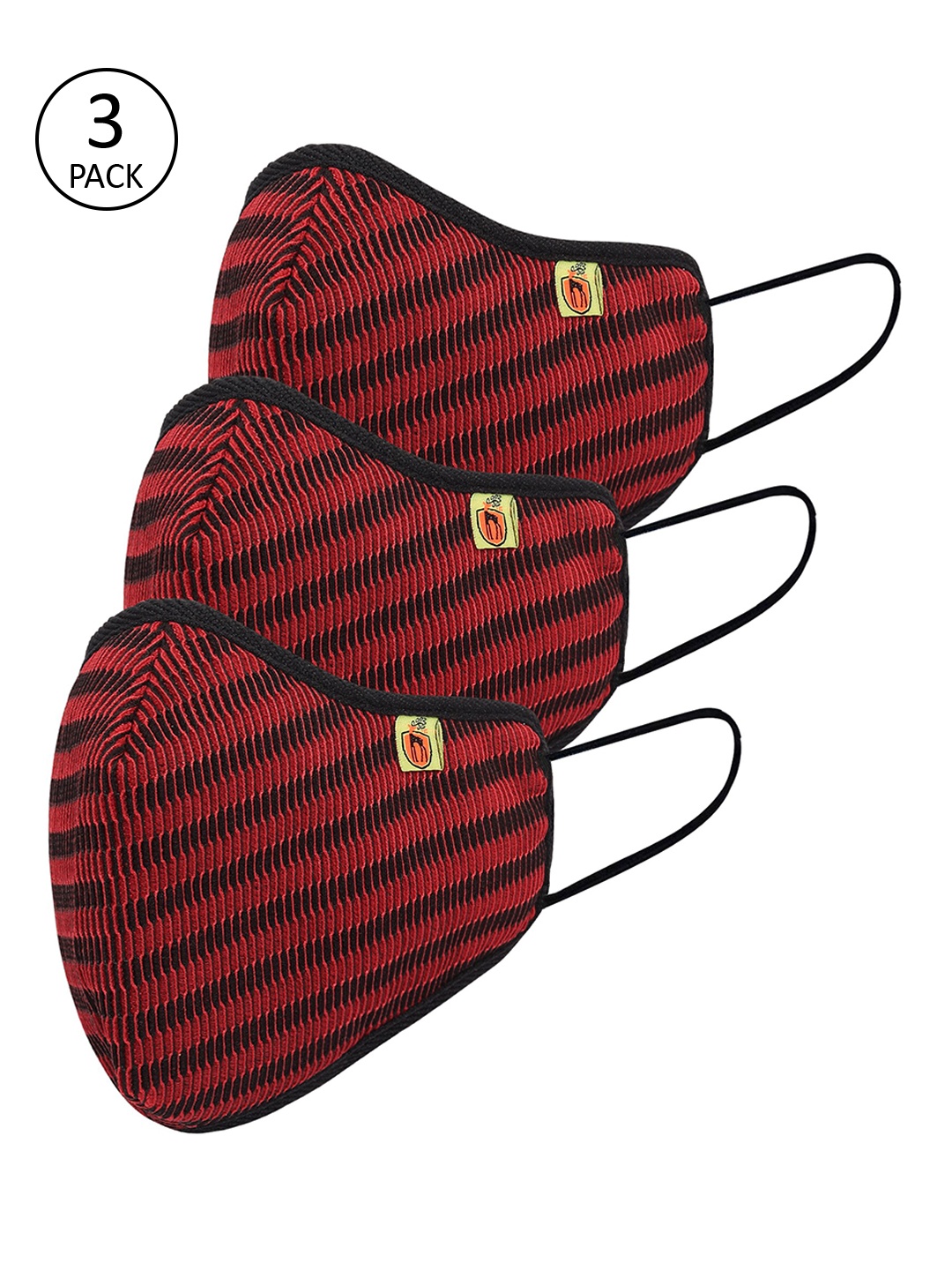

Marc Loire Unisex Pack Of 3 6-Ply Outdoor Protection Face Mask, Maroon