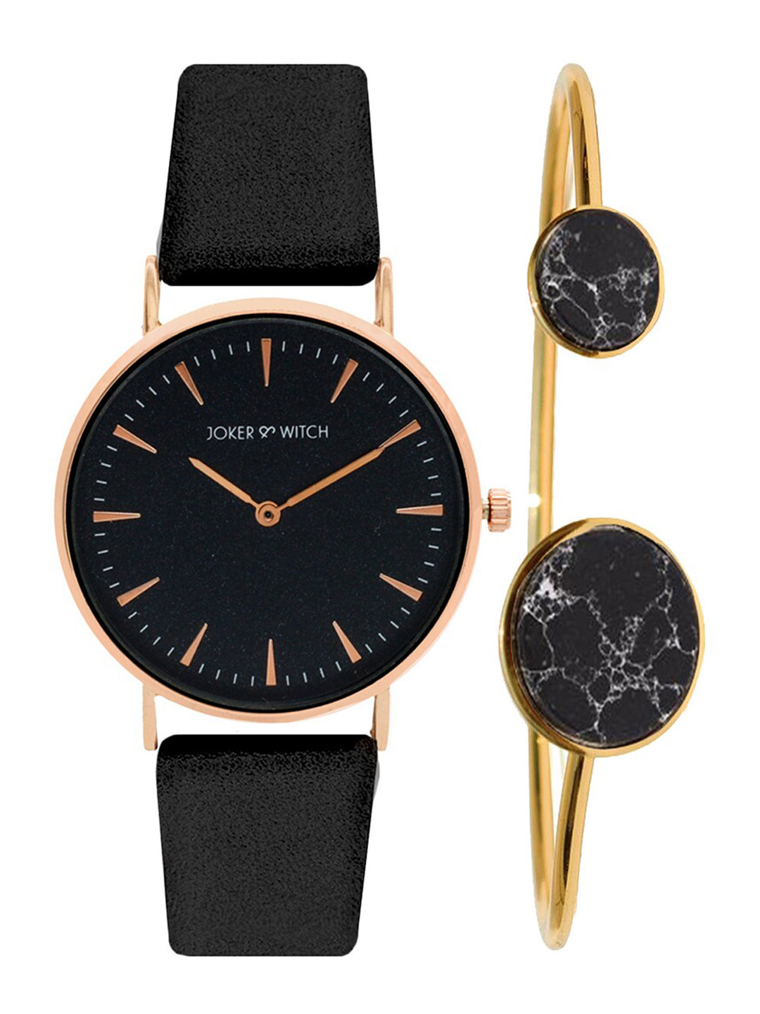 

JOKER & WITCH Women Black Ilsa Watch Gift Set JWBS151