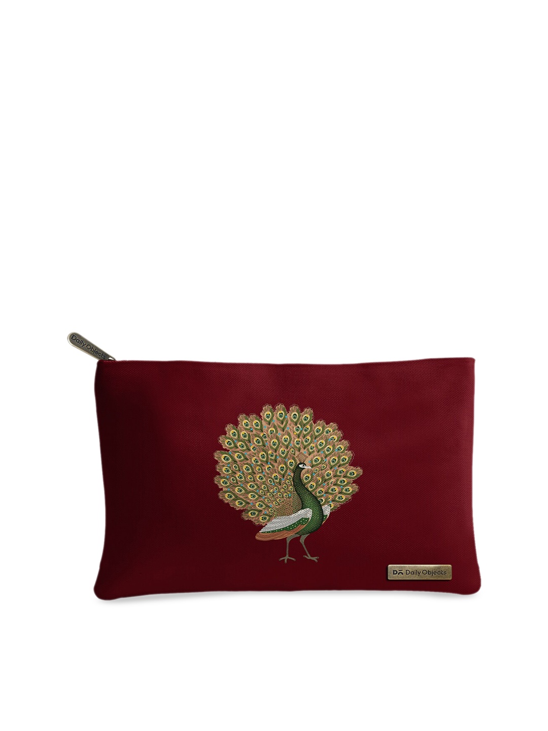 

DailyObjects Women Red Peacock Print Travel Pouch
