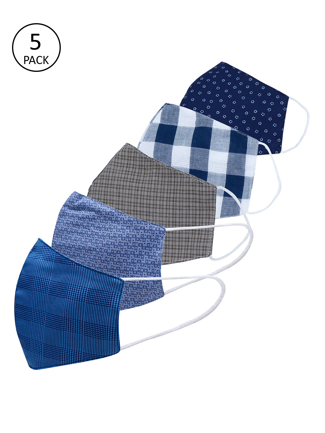 

Be Indi Unisex 5-Pcs Assorted 2-Ply Anti-Microbial Outdoor Masks
