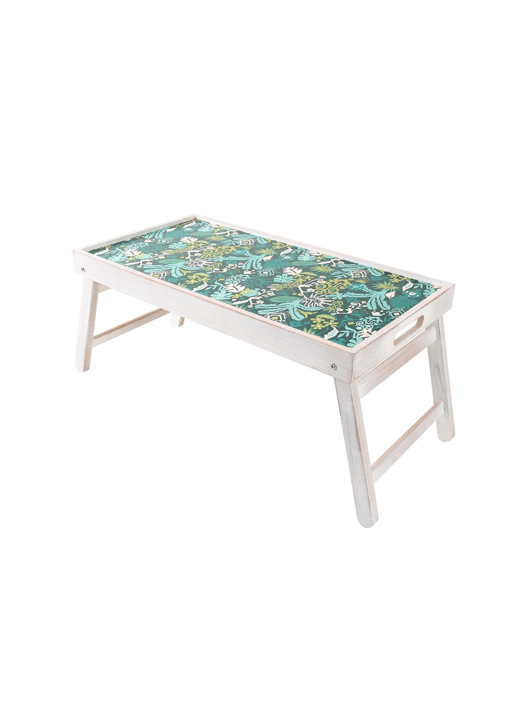 

Chumbak Yellow & Green Floral Printed Forest Fest Foldable Breakfast Table Cum Tray