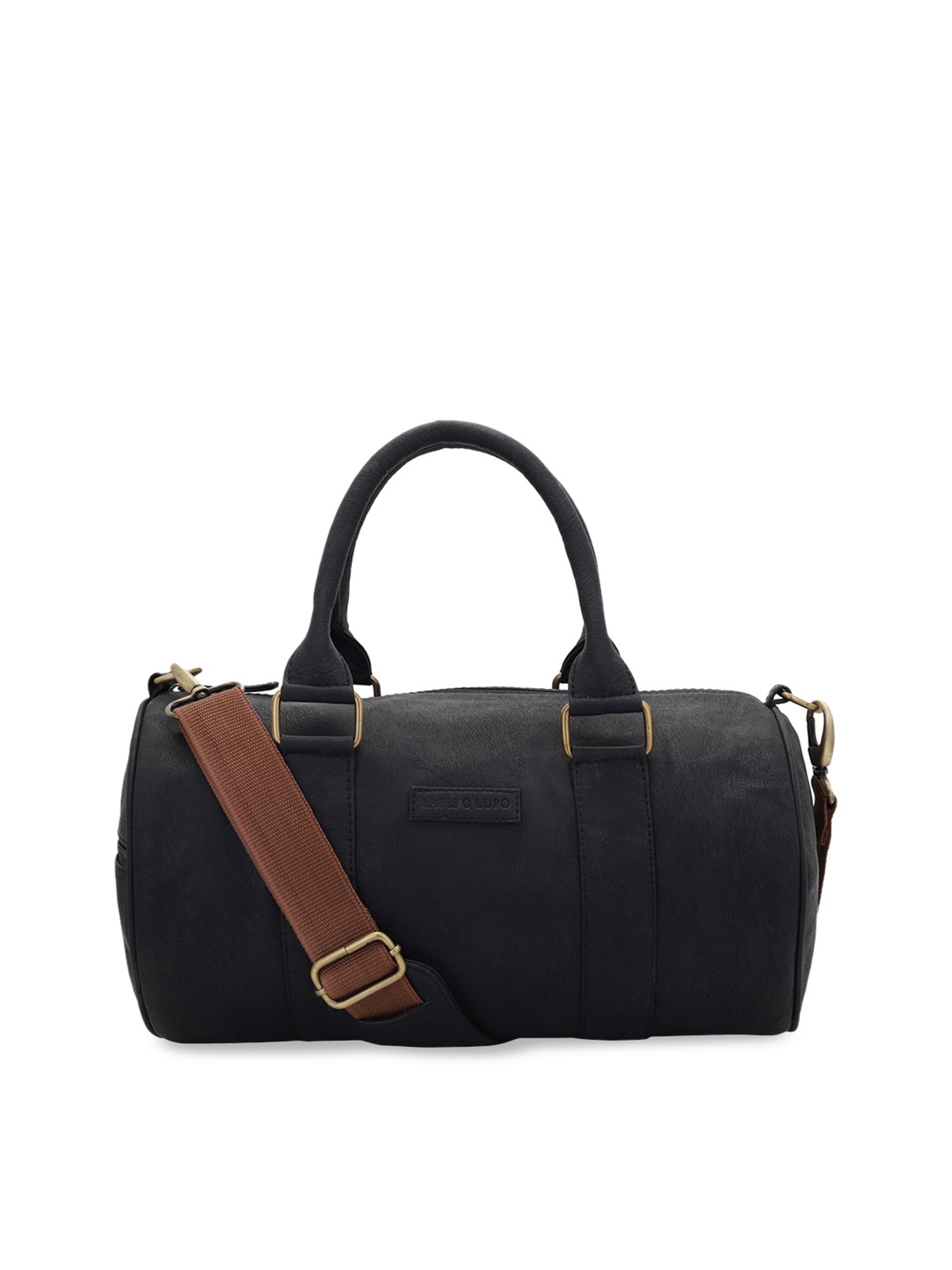 

Lapis O Lupo Unisex Black Solid Medium Duffel Bag