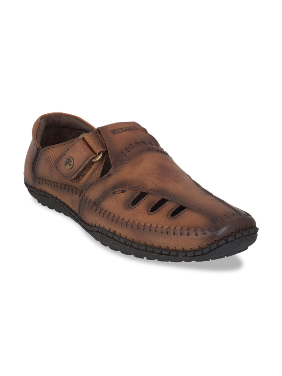 

Buckaroo Men Stiller Genuine Leather Tan Casual Closed Sandal