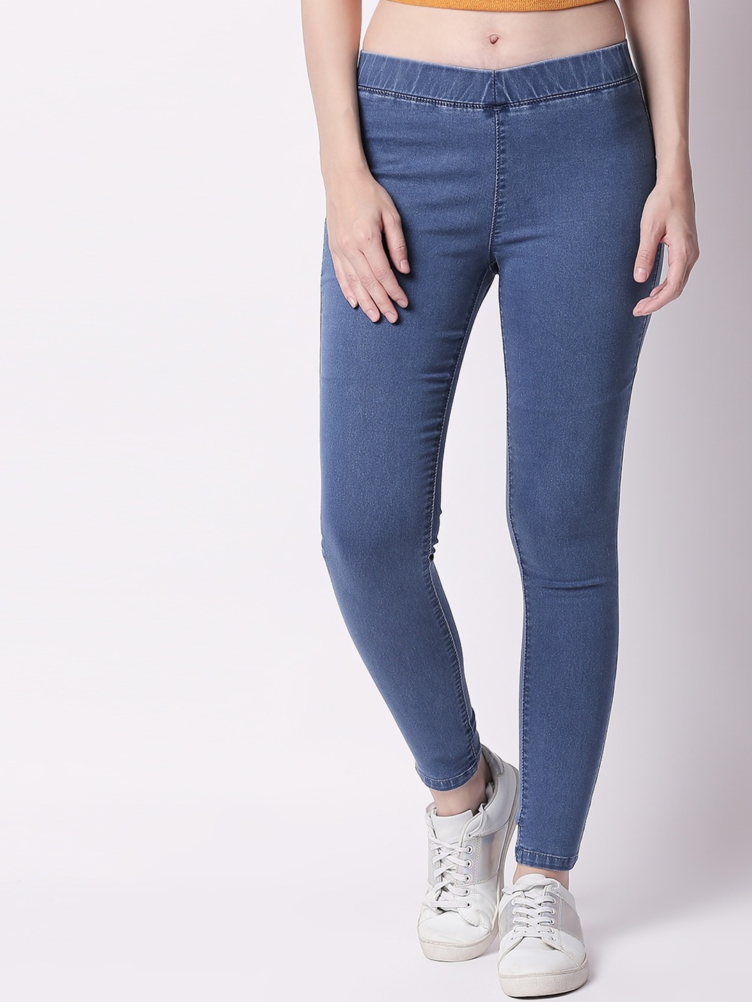 

High Star Women Blue Solid Slim-Fit Stretchable Jeggings