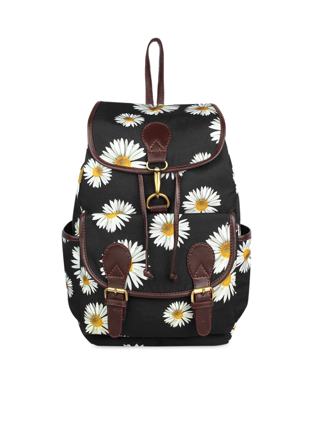 

Lychee bags Women Black & White Floral Print Backpack