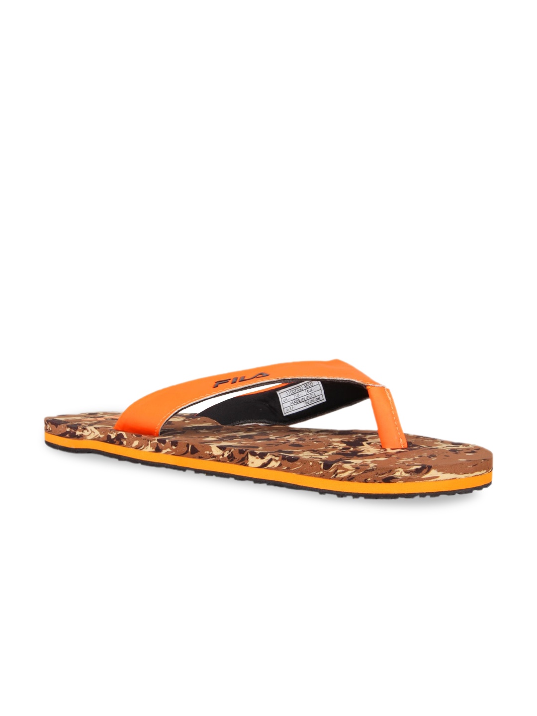 

FILA Men Brown & Orange Printed EEDO Thong Flip-Flops