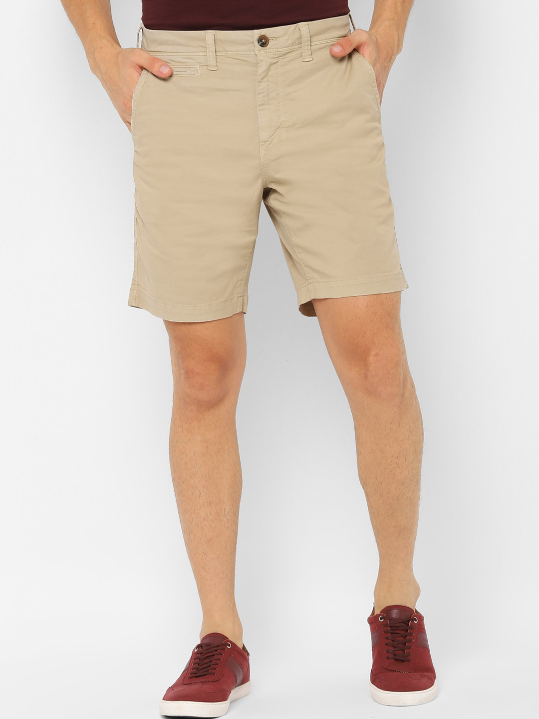 

AMERICAN EAGLE OUTFITTERS Men Khaki-Brown Solid Regular Fit Shorts