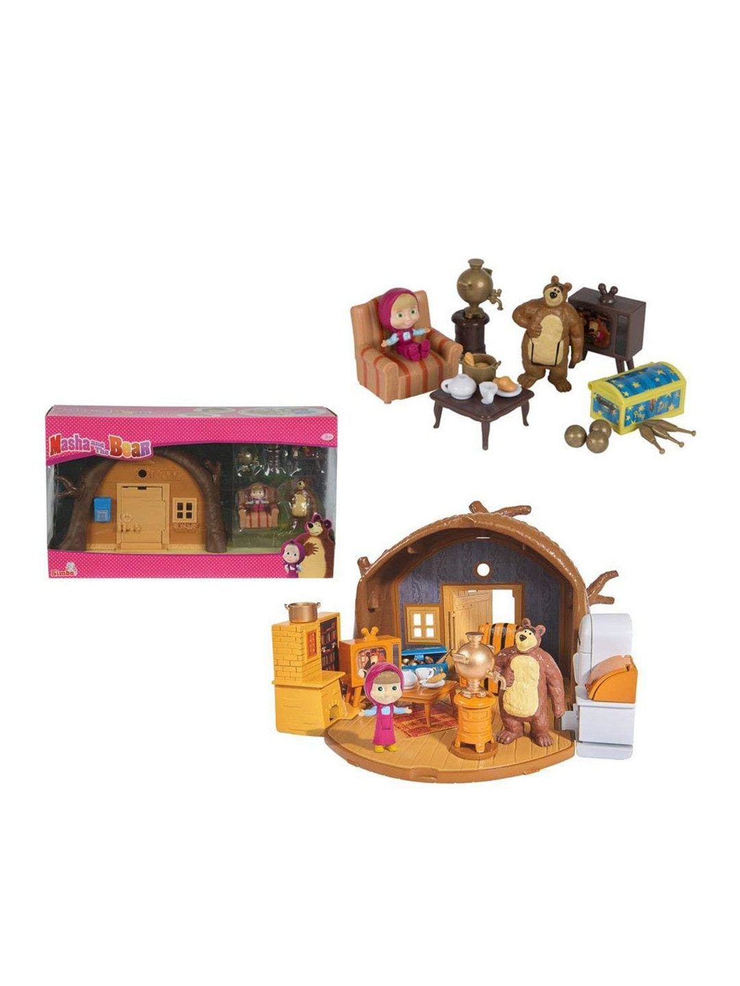 

Masha and The Bear Kids Brown & Grey Bear's Home Playset