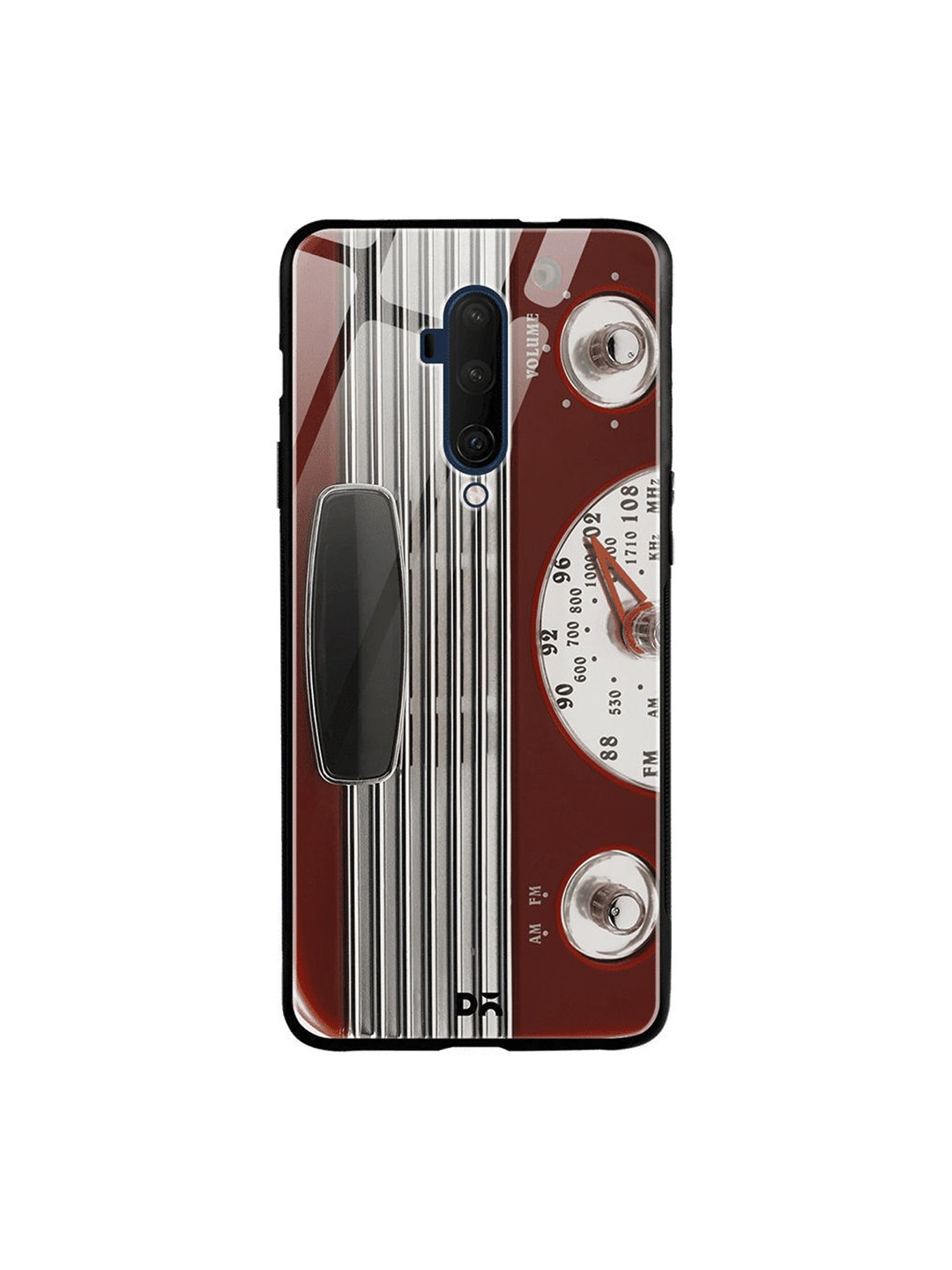 

DailyObjects Red & Grey Radio OnePlus 7T Pro Glass Case