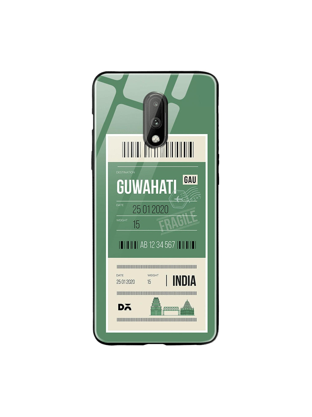 

DailyObjects Green & White Guwahati City Tag OnePlus 7 Glass Case