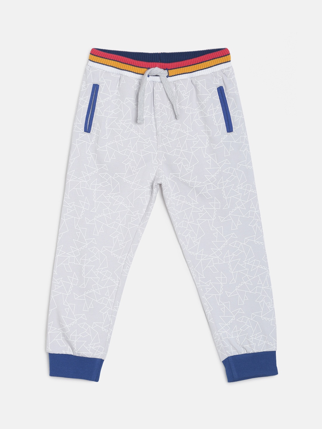 

MINI KLUB Infant Boys Grey & Blue Printed Knitted Joggers