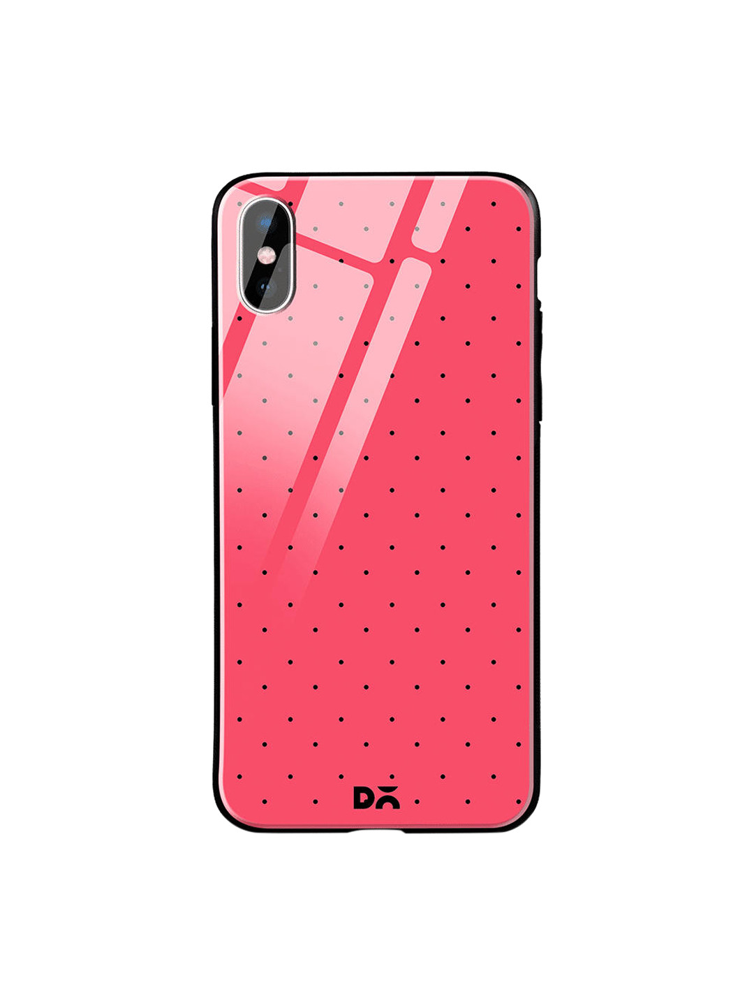 

DailyObjects Pink & Black Constellation Dots Candy iPhone Xs Glass Cover
