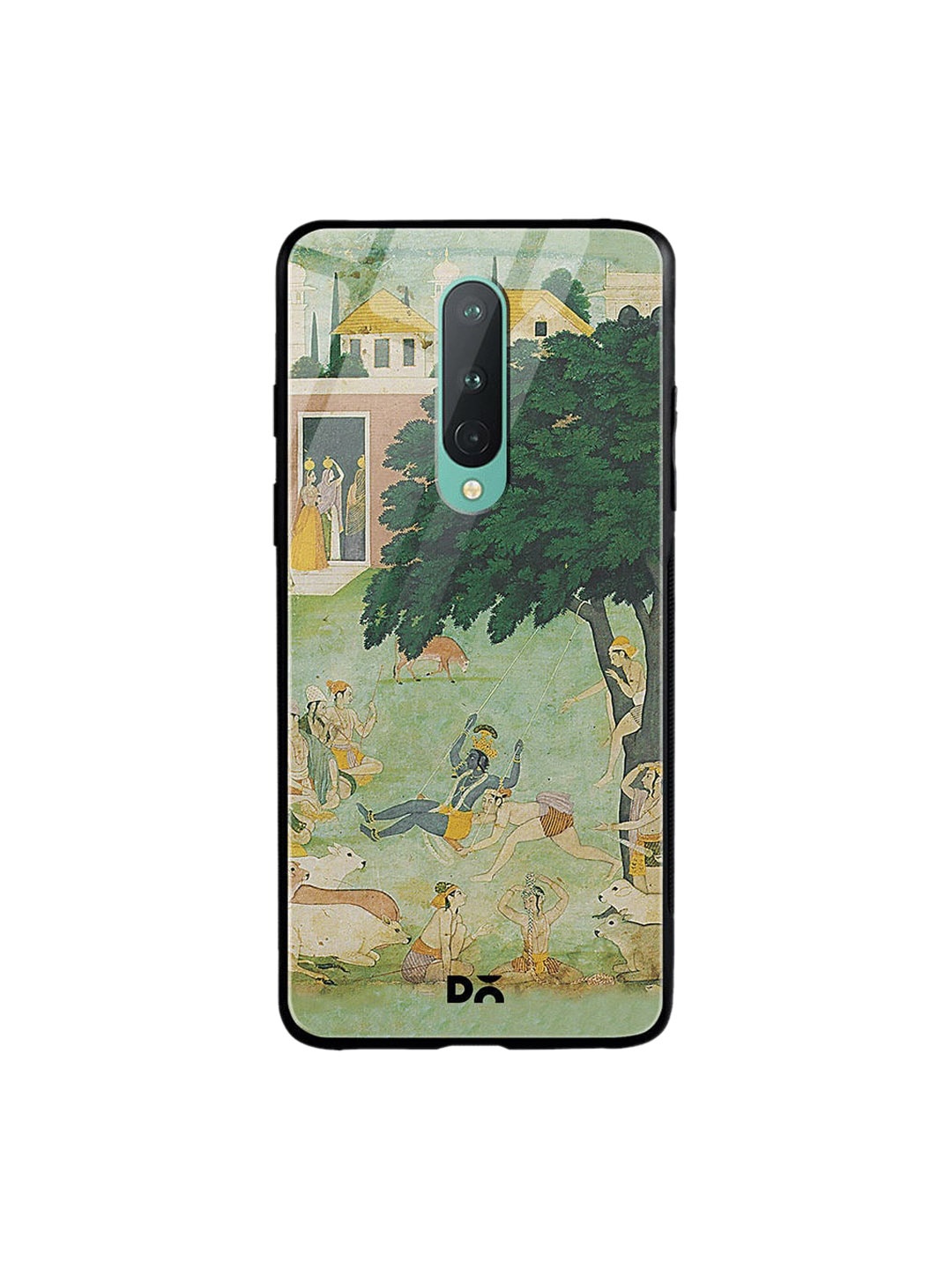 

DailyObjects Green & Beige Krishan Swing Friends OnePlus 8 Glass Cover
