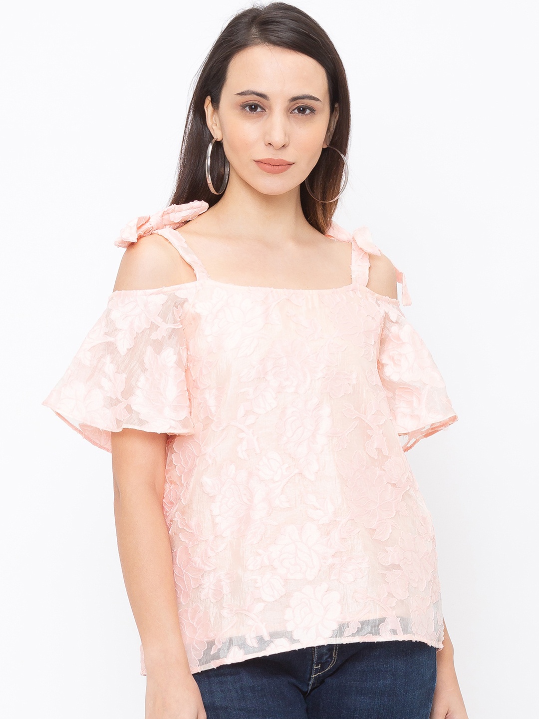 

Globus Women Pink Self Design Top