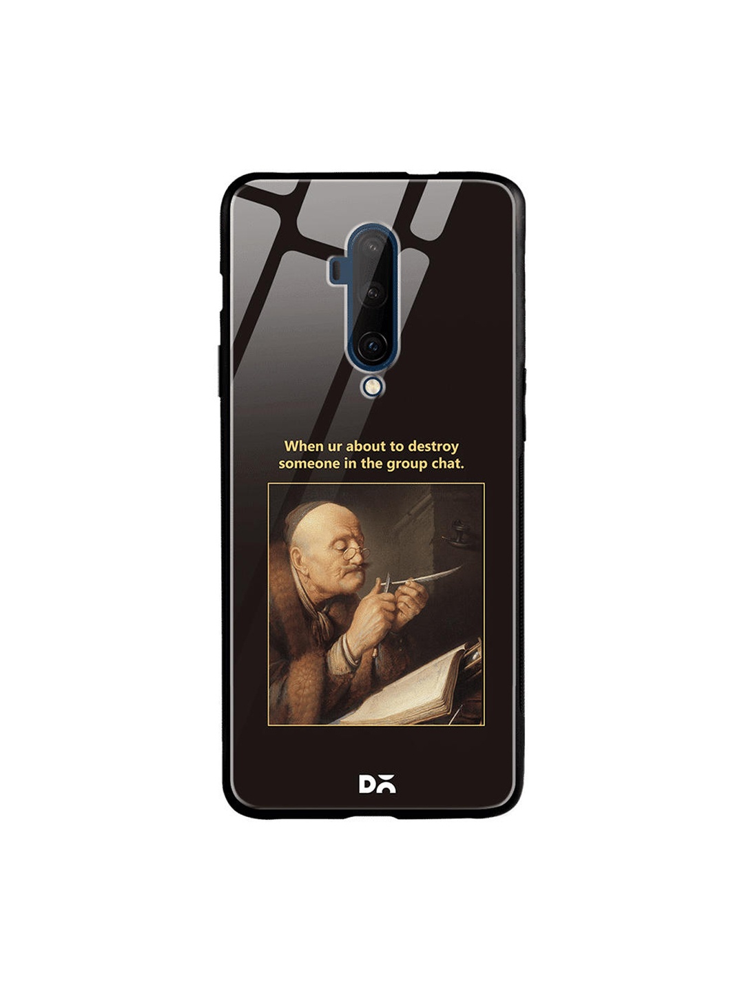 

DailyObjects Black & Brown Group Chat OnePlus 7T Pro Glass Case