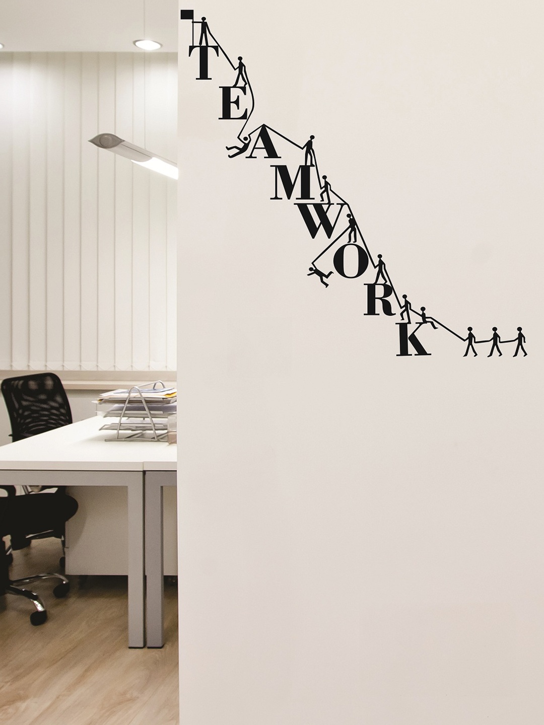 

WALLSTICK Black Teamwork Large Vinyl Wall Sticker