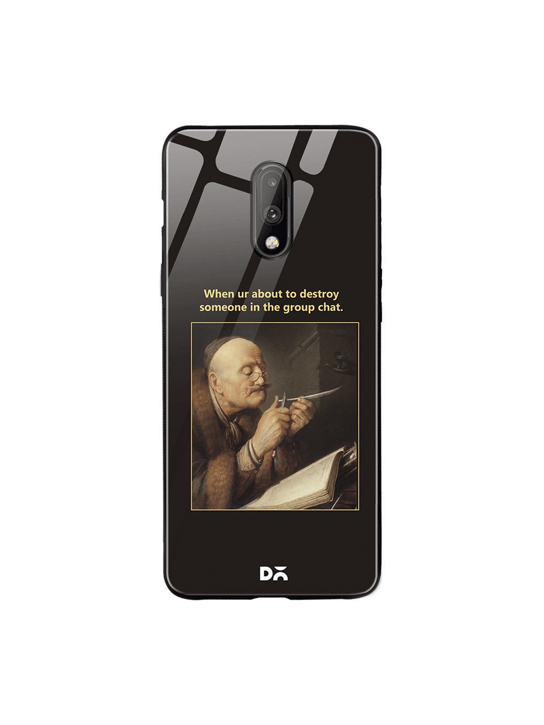 

DailyObjects Black & Brown Group Chat OnePlus 7 Glass Case