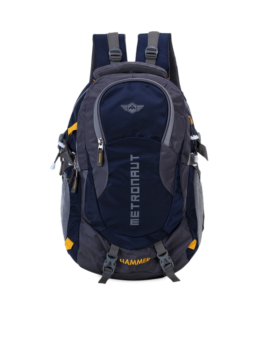 Metronaut Unisex Navy Blue & Grey Backpack with Rain Cover