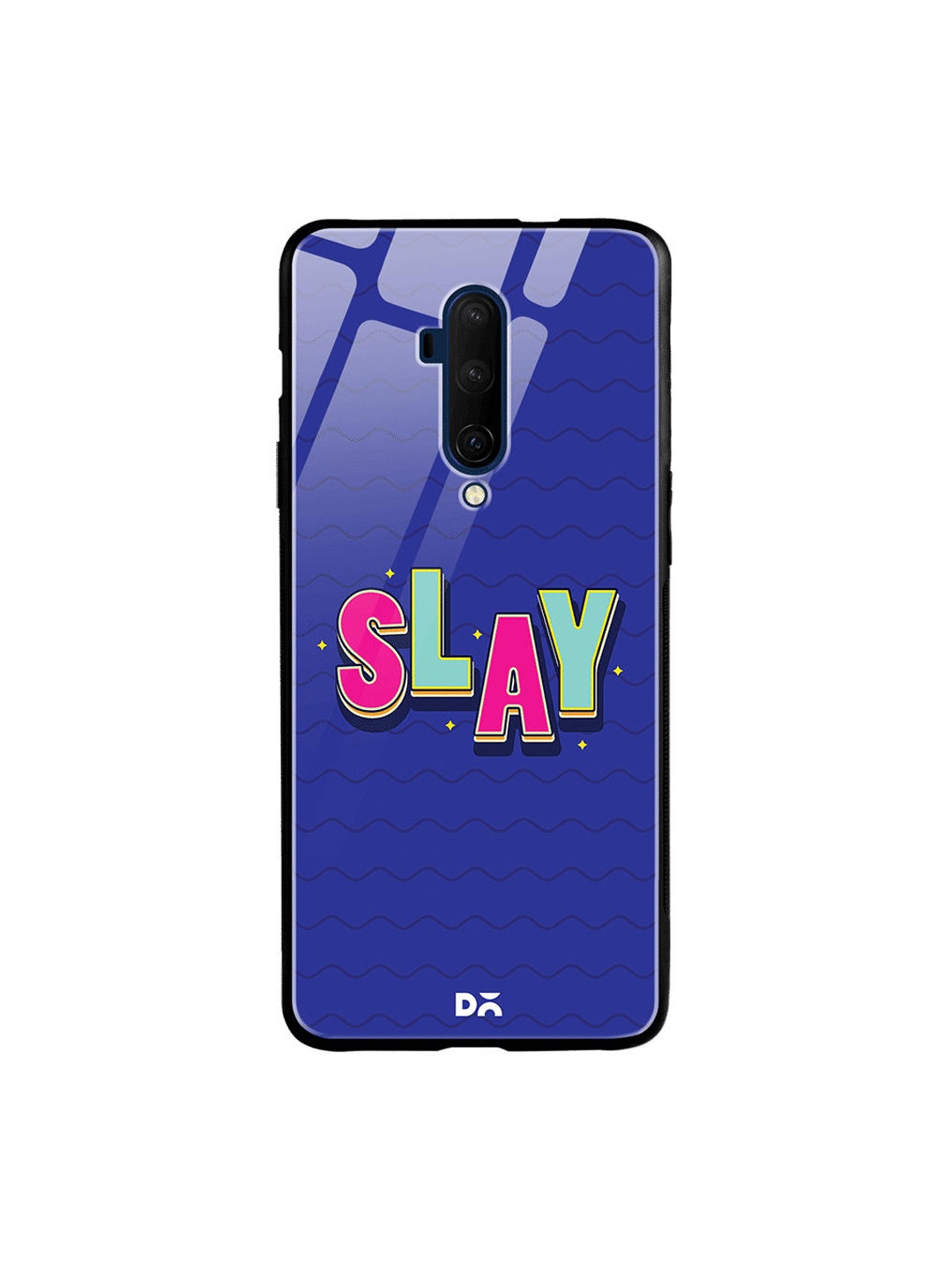 

DailyObjects Blue & Pink Slay It OnePlus 7T Pro Glass Case