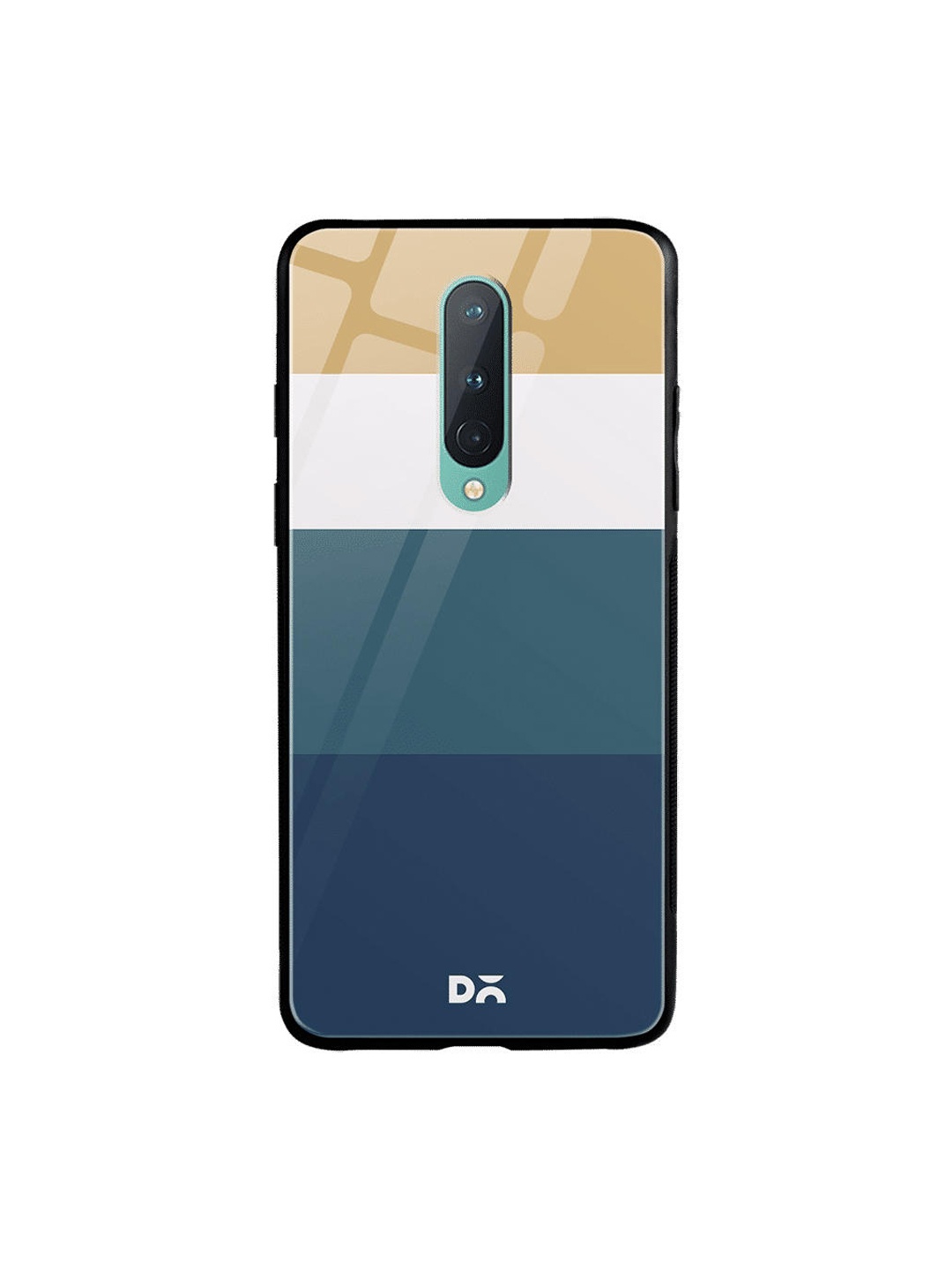 

DailyObjects Blue & Beige Subtle Quad OnePlus 8 Glass Cover