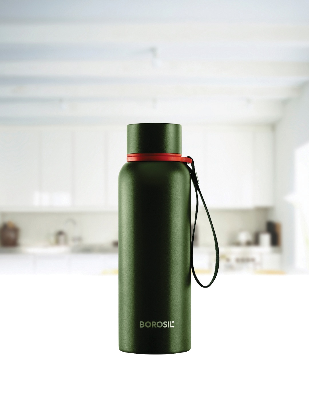 

BOROSIL Hydra Trek Double Wall Vacuum Insulated Bottle 500ml, Green