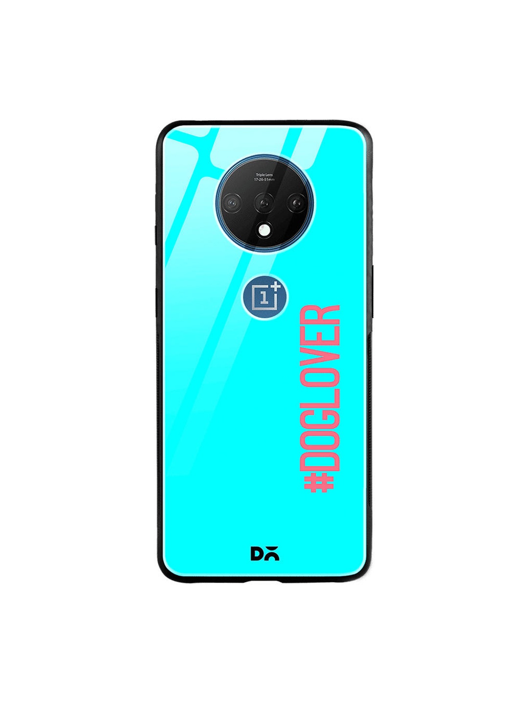 

DailyObjects Turquoise Blue & Pink Dog Lover OnePlus 7T Glass Case