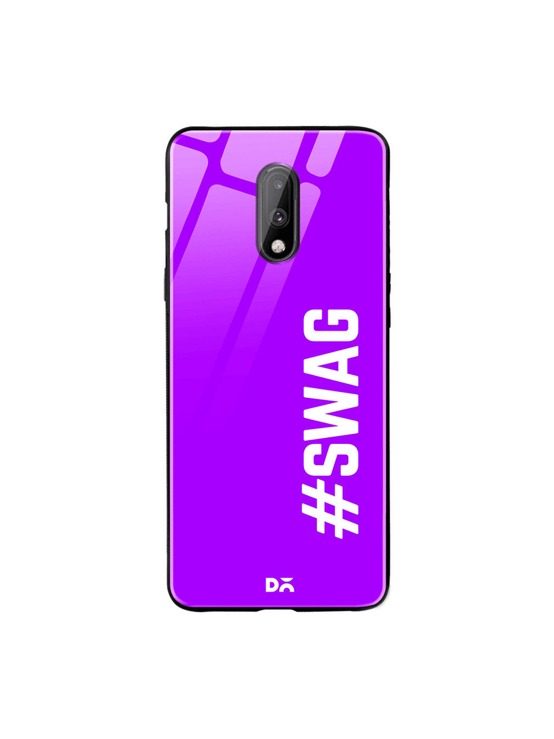 

DailyObjects Purple & White Swag OnePlus 7 Glass Case