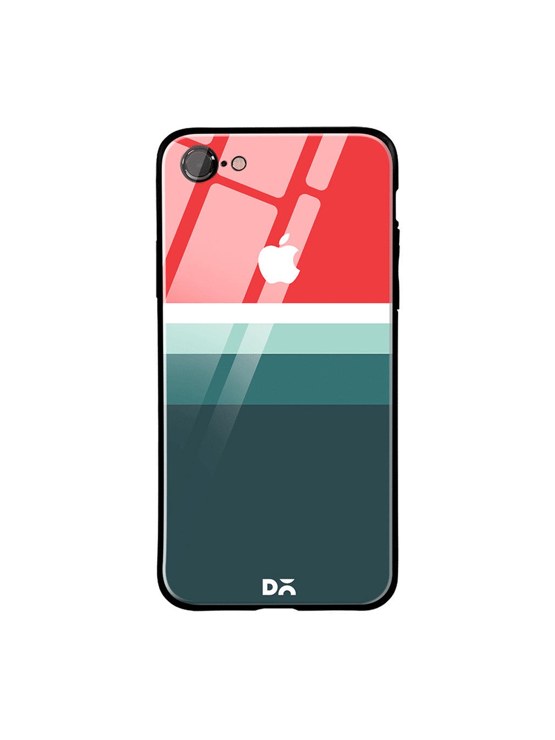 

DailyObjects Green & Red Colourblocked iPhone 8 Glass Case