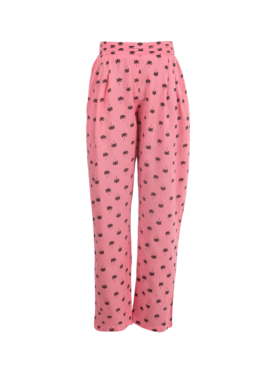Miyo Girls Pink Printed Track Pants