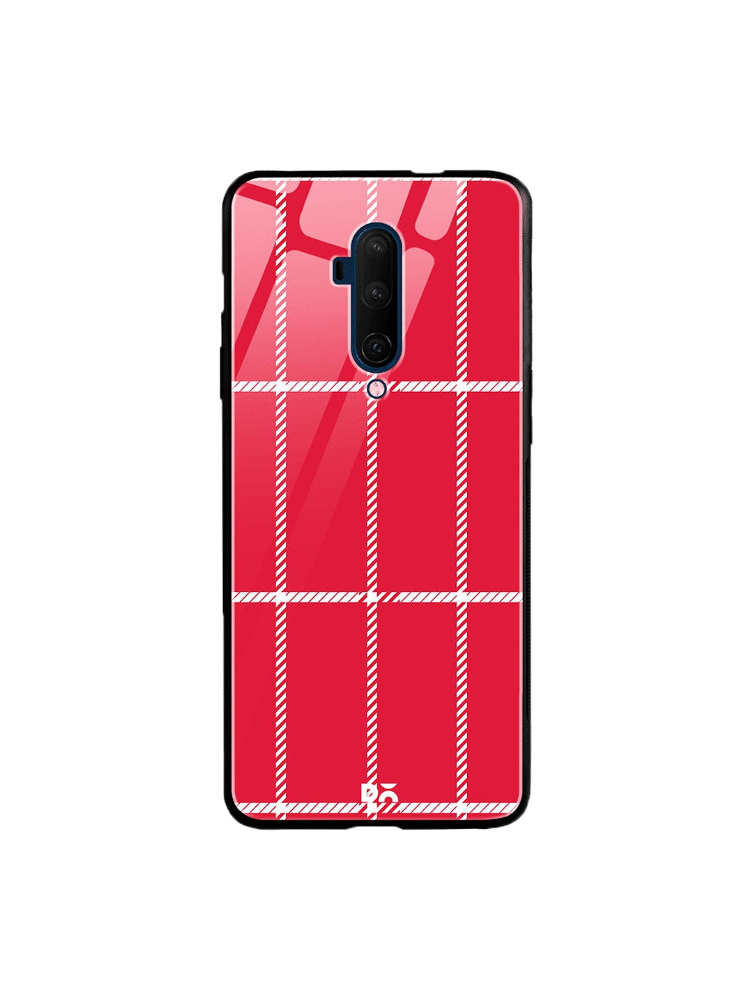 

DailyObjects Red & White Rose Rope Checks OnePlus 7T Pro Glass Case